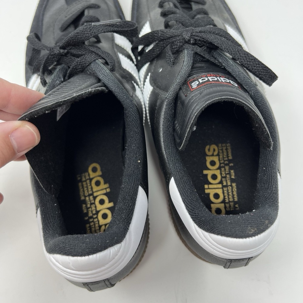 adidas Samba Sneakers Mens Size 11.5 Black White Low Top Lace-Up Athletic Soccer - Picture 9 of 15